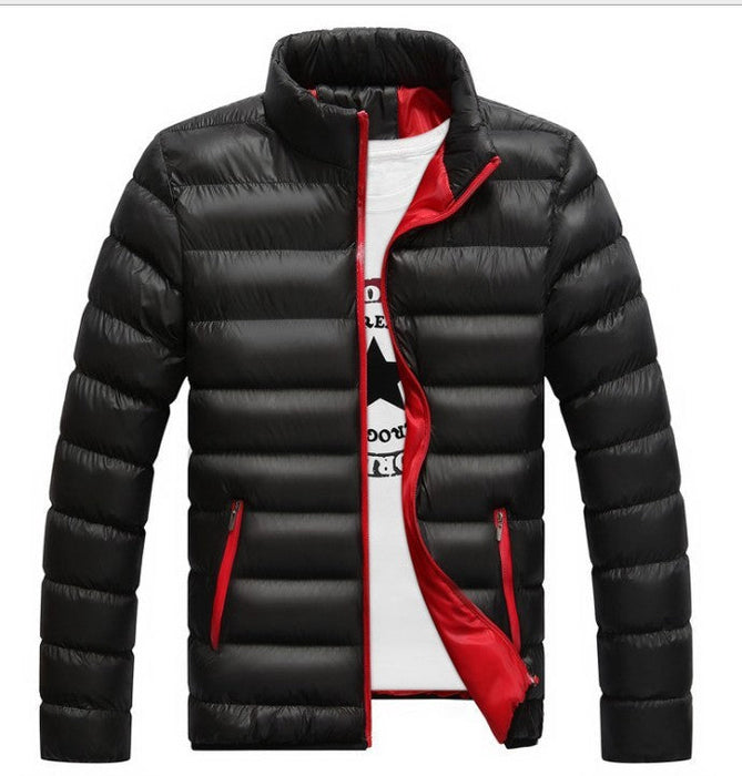 Fall Winter Padded Jacket Stand-Collar Down Jacket Men'S Self-Cultivation To Keep Warm