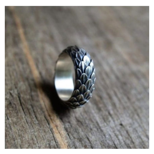 Retro Domineering Dragon Scale Ring Punk Tide Ring