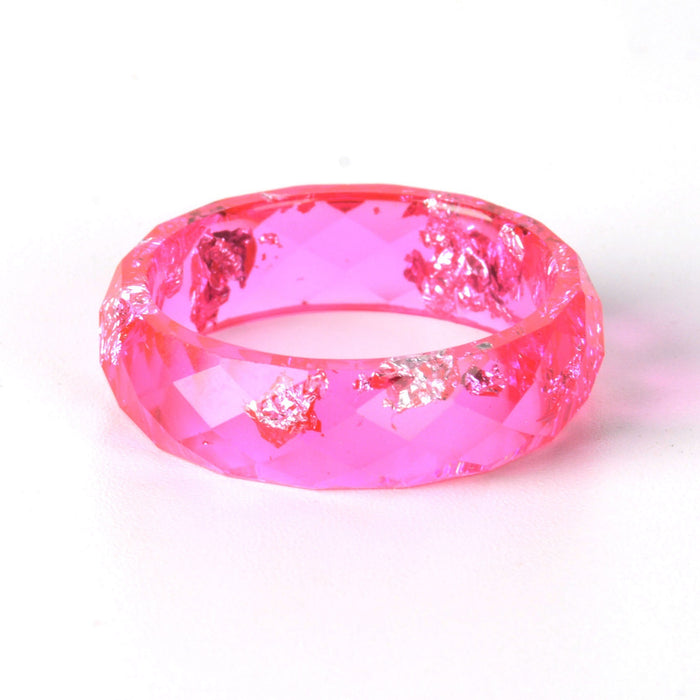 Resin Gold Foil Ring Diy Handmade Dried Flower Epoxy Ring