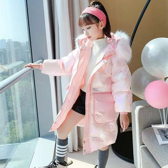 Children's Cotton Clothes Winter Disposable Girls Mid-length