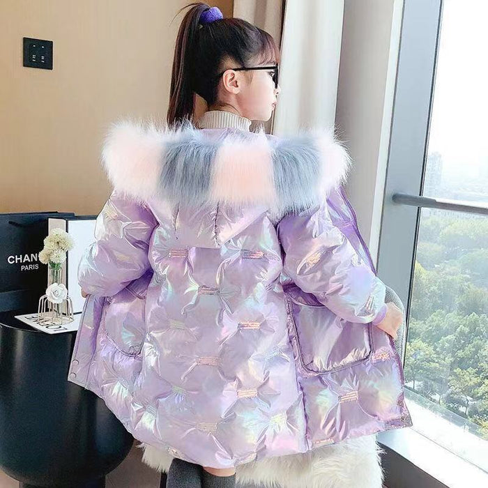 Children's Cotton Clothes Winter Disposable Girls Mid-length