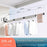 Suction Cup Folding Clothes Hanger Indoor Home Balcony Aluminum Retractable Drying Rack No Punching Folding Clothes Hanger